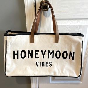 Honeymoon Vibes Canvas Tote - NWOT